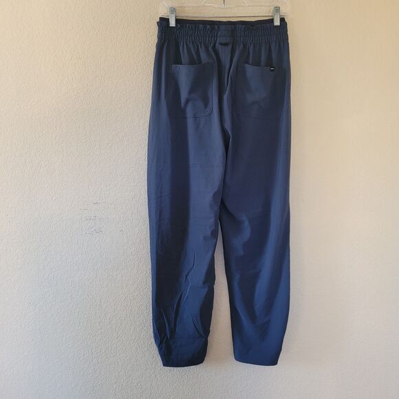 Prana Womens Wonderland Rocks Pants Size Medium Navy Blue Snap Cuffs Pockets Euc - Picture 12 of 12
